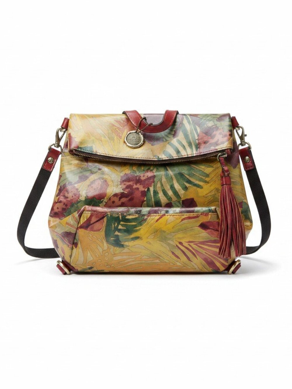 Patricia Nash Tropical Dreams Print Leather & Suede Purse